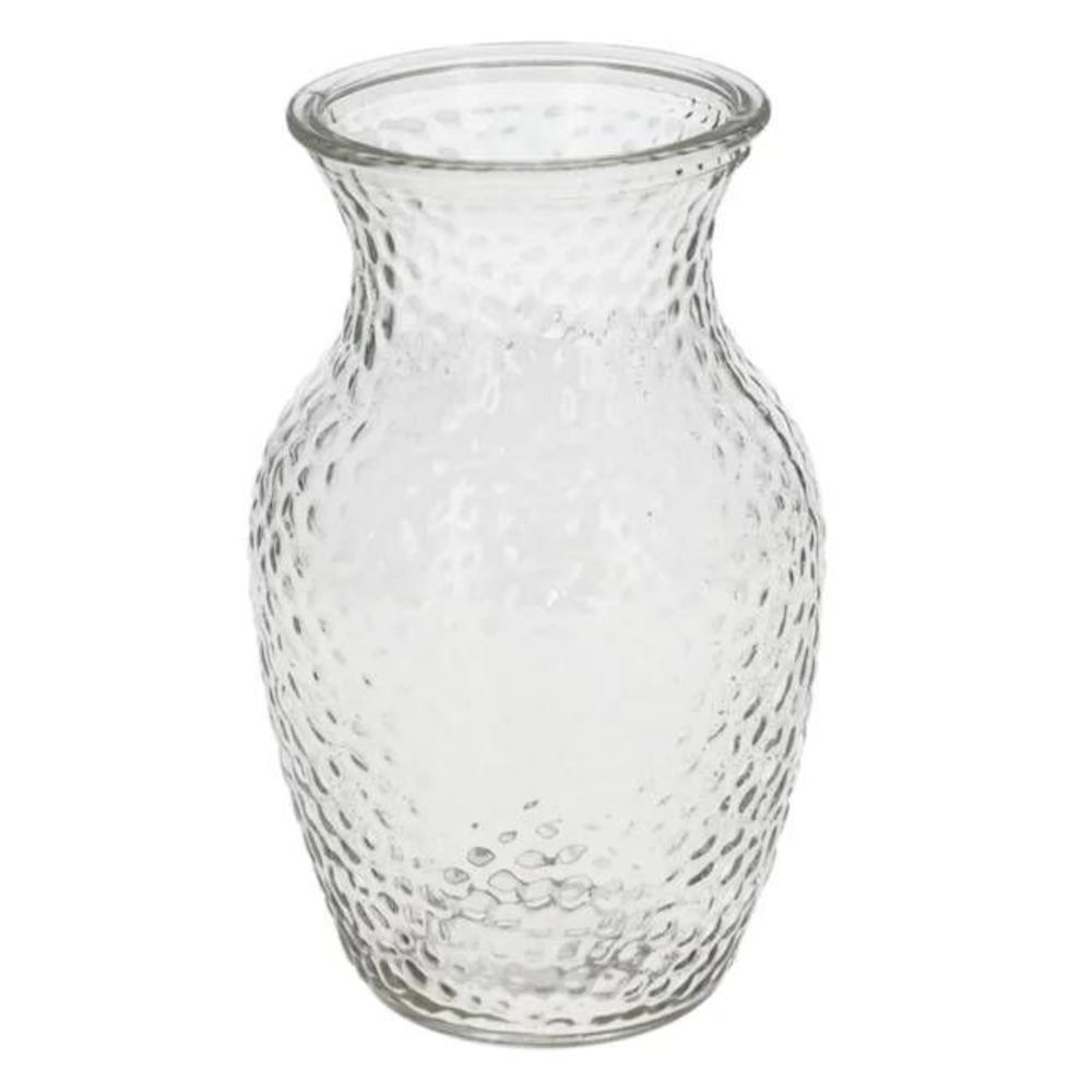 Floral Garden Hammered Glass Vase, 7.4-in.